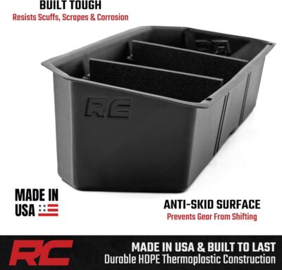 Rough Country Under Seat Storage for Jeep Gladiator JT (2021-2025) - Custom-Fit Rear Underseat Tray Organizer, Secure Hidden Storage Box for Tools & Gear - Image 5