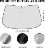 Car Windshield Sun Shade for Honda 2016-2021 Civic Accessories (OEM Design) Reflective Foldable Heat Insulation Sunshade for Ultimate Protection - Image 5
