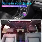 MLVOC 66W Retractable Car Charger with Starlight Projection, 4-in-1 Fast Charging Car Adapter with USB-C & Lightning Cables, Dual Ports, Adjustable Plug for iPhone, Android, Road Trips(Black) - Image 8