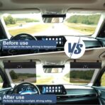 NAZZO Sun Visor Extender for Cars, Adjustable PC Sunshade Lens, Car Sun Visor Extension Blocker, Glare, UV, Stray Light, Snow Blindness Protector, Safe Driving, Universal for Car SUV, Black - Image 2