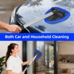 desin Windshield Cleaning Tool, Car Window Cleaner Windshield Cleaner with 4 Reusable and Washable Microfiber Pads and Extendable Handle Auto Inside Glass Wiper Kit - Image 6