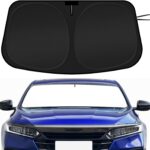 Car Windshield Sun Shade for 2018-2024 2025 2026 Honda Accord Front Window Sun Visor Reflector 210T Blocks UV Rays Foldable Sunshade Car Interior Protection Accessories