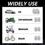 Alpmosn Car Wheel Tire Valve Caps, 4 PCS Bling Tire Valve Caps, Crystal Tire Caps Shinny Rhinestone for Women, Universal Car Dustproof Tire Valve Caps for Cars, Trucks, SUV and Motorcycles (White) - Image 5