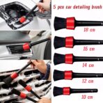 10pcs Auto Car Detailing Brush Set,Car Interior Cleaning Kit,Including 5pcs Car Detailing Brushes, 3pcs Wire Brush and 2pcs Different Soft Bristle dusting Brush for car Interior. - Image 2