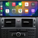 Road Top 12.3" Ultra-Narrow CarPlay Screen Upgrade for Mercedes-Benz C-Class W204 (2008-2010 NTG4.0), Wireless CarPlay & Android Auto, Linux Touchscreen Display Retrofit, OEM Integration Car Stereo