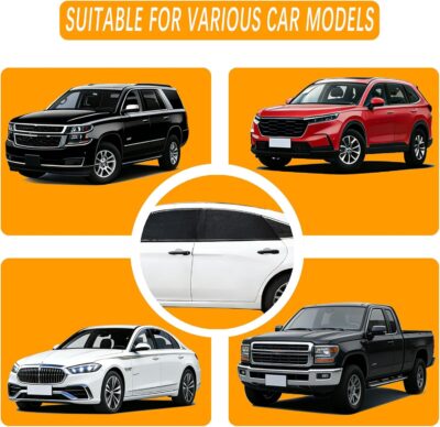 2 Pack Back Car Window Covers Shades Car Side Window Sun Shades,Sunshade for car Window Baby, UV Protection Breathable Spandex Window Covers, Universal Fit Most (99%) of Cars(Medium 39.5"x20") - Image 7