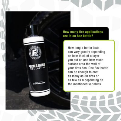 ExoForma PermaShine Tire Coating & Dressing - Extreme High Shine & Durability - Long-Lasting Acrylic Anti-Stick No-Sling Protection - Won’t Wash Off - Dries Fast to the Touch - 8 fl oz - Image 6