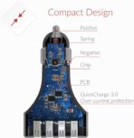 Crave CarHub 54W 4 Port USB Car Charger, Qualcomm Quick Charge 3.0 - Black - Image 7