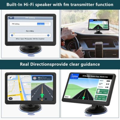GPS Navigation, 2025 Map 7 inch Touch Screen Car GPS, Voice Turn Direction Guidance, Support Speed and Red Light Warning, Pre-Installed North America Lifetime map Free Update - Image 4