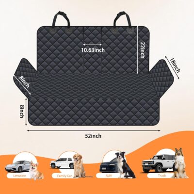 Dog Car Seat Cover for Back Seat Pet Cover for Dogs Waterproof Car Seat Protector Bench Seat Cover, Scratchproof Nonslip Durable Car Seat Covers for SUV,Truck &Cars - Image 7