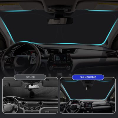 Car Sun Shade for 2017 2018 2019 2020 2021 2022 Honda CRV Windshield Sun Shade, Sun Visor Windshield Cover for CRV Front Window Sunshade Foldable Auto Interior Accessories UV Block to Keep Cool - Image 5