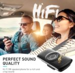 AGPTEK Car Speaker with Bluetooth 5.3, Hands Free Phone Kit for Calls, GPS & Music with TF Card Slot, Instant Connect, Siri Google Assistant Support Wireless Car Visor Clip Speakerphone (Black) - Image 4