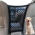 DYKESON Dog Car Net Barrier Pet Barrier with Car Mesh Organizer for Dog & Child, Safety Divider with Storage Pouch, Easy Install for Cars & SUVs