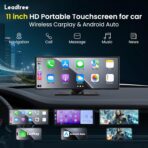 Largest 11.5 inch Wireless CarPlay Screen for Car, A-pple CarPlay & Android Auto HD Touchscreen with 4K Dash Cam/1080P Backup Camera/Navigation/Bluetooth/Voice Control/FM/Mirror Link,for All Vehicles - Image 2