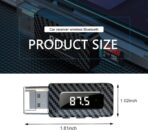 USB Bluetooth Receiver for Car, Bluetooth 5.3 Wireless Audio Adapter, USB Power Supply 3.5mm Aux Jack Adapter, FM+AUX Transmitting Signal Receiver, for Car Stereo Sound Home Stereo, PC (Black) - Image 2