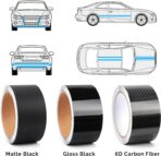 2IN X 30FT Matte Black Vinyl Wrap for Chrome Delete Window Trim Car Door Sill Protector with Air Release Channel Including Vinyl Wrap Tool Kit - Image 6