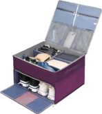 Golf Trunk Organizer for Golf Shoes Clothes Gloves Hats Large Collapsible Golf Storage Box with 4 Dividers Water-Resistant Golf Shoe Bag for 2 Pair of Shoes Golfing Accessories for Men Women Golfers