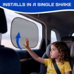 Car Window Shades for Baby, 4PCS 20"x12" Static Cling Window Shade, Window Covers for Side Front Back Windows, Blocks UV, Universal Fit, Pop Open Design - Image 3