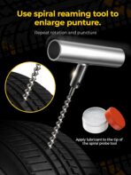 AUTOWN Tire Repair Kit with Plugs Fix Punctures & Plug Flats with Ease - Heavy Duty Flat Tire Puncture Repair Kit for Car, Motorcycle, ATV, UTV, RV, Trailer, Tractor, Jeep, Etc - Image 3