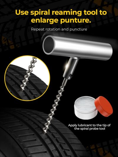 AUTOWN Tire Repair Kit with Plugs Fix Punctures & Plug Flats with Ease - Heavy Duty Flat Tire Puncture Repair Kit for Car, Motorcycle, ATV, UTV, RV, Trailer, Tractor, Jeep, Etc - Image 3