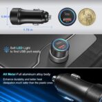 USB C Car Charger 5 Pack, Bangfun 36W Dual Port PD&QC 3.0 Fast Charging 12V USB Car Charger Cigarette Lighter Adapter Plug for iPhone 15 14 13 12 11 Pro Max SE,iPad,Samsung,Pixel(Black) - Image 4