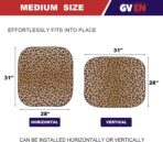 Gven Windshield Sun Shade 2pcs with Bonus Car Sunshade for Front Window Shades 2025 Technology Reflect UV and Heat Sun Visor Automotive Interior Sun Protection (Leopard, M) - Image 2