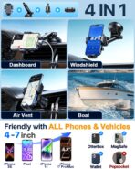 YRU True Military-Grade [360° Rotation Suction] 2026 Ultimate Car Phone Holder Mount 【90+LBS Safest Strongest & Patent Certs】 Dash Windshield Vent for iPhone 17 16 Pro Max Samsung Camera,Gloss Black - Image 6