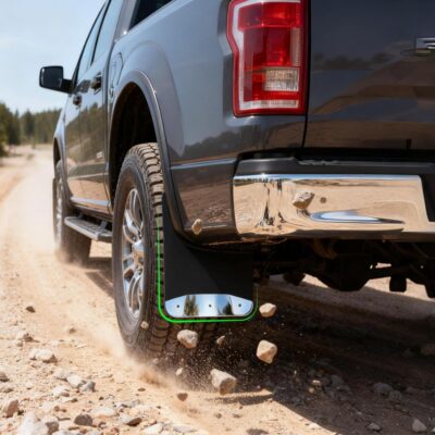 XUKEY 4PCS Car Universal Mud Flaps Splash Guards with Night Reflectors Mudguard Fender Flares Mudflaps w/Hardware, Front and Rear Wheel Tire Protection for Pickup Truck SUV Van Trailers Caravans - Image 4