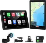 8'' Wireless Carplay Screen for Car, Portable Apple Car Play & Android Auto Car Stereo HD Touchscreen, Vertical/Horizontal Mode, Magnetic Mount, 5.0G WiFi, Voice Control & GPS Navigation