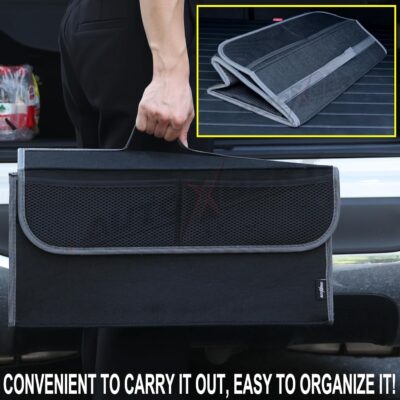 Car Trunk Organizer,Soft Felt Car Bag Organizer 20x6.11x10 inch Folding,for Honda CRV Civic Accord Ford Focus Fusion Toyota RAV4 Jeep SUV/Truck/Sedan/Van - Image 5