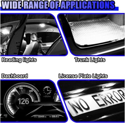 40PCS T5 T10 Car LED Bulbs Dash Lights with Twist Socket - Instrument Cluster Light Car Interior Replacement Bulb for Dashboard Panel Gauge Indicator Lamps Map Dome Lights (White) - Image 4