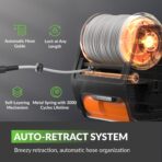 Giraffe Tools Grandfalls Retractable Pressure Washer Pro, Wall Mount Pressure Washer, Electric Power Washer, Automatic Rewind, Max 2900PSI 2.2GPM, Dark Silver Case with 100ft Pressure Hoses - Image 4