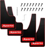 4PCS Car Mud Flaps Rubber Mudguard Soft No Collision Front and Rear Fender Splash Guards Mud Flaps, Universal for Cars SUV, Long