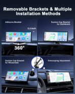 Avylet 8.1'' Wireless Apple Carplay Screen for Car, Android Auto with Backup Camera, Portable Car Stereo Touchscreen with OTA/GPS Navigation/Mirror Link/Voice Control/Bluetooth/AUX/FM/WiFi - Image 8