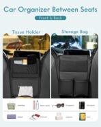 FLORICH Car Organizer Storage Between Seats, Leather Seat Organizer Purse Holder Between Seats, Automotive Consoles & Organizers Storage Car Organizer - Image 2