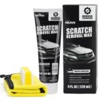 NUAN Car Scratch Remover Wax, Universal Premium Polishing Compound for Deep Scratches, 4 fl oz (120 ML), with Sponge and Cloth,White,NUAN scratch removal wax