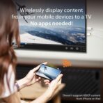 j5create ScreenCast HDMI Wireless Display Adapter Receiver - Mirror Phone, Tablet, Laptop to HDTV - Compatible with MiraCast, AirPlay, Android, Windows 10 PC, iOS, iPhone, Tablet (JVAW56) - Image 3