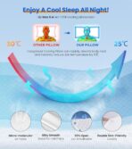Ultra Pain Relief Cooling Pillow for Neck Support, Adjustable Cervical Pillow Cozy Sleeping, Odorless Ergonomic Contour Memory Foam Pillows, Orthopedic Bed Pillow for Side Back Stomach Sleeper - Image 5