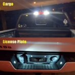 9-Pieces White LED Interior Light Kit for Chevrolet Colorado/GMC Canyon 2004 2005 2006 2007 2008 2009 2010 2011 2012 LED Lighting Package + Cargo Lights, License Plate Lights, Install Tool - Image 5