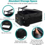 Car Seat Organizer-Car Organizer Front Seat Back Seat,Car Organizers and Storage,Passenger Seat Organizer with Lid Tissue Box Cup Holder (Grey) (Black) - Image 4