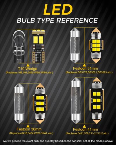 BMT xms LED Interior Light Kit Replacement for Nissan Maxima 2009 2010 2011 2012 2013 2014 2015, Super Bright 6000K White - Image 6