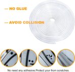Eytool 5M Clear Door Edge Protectors, Rubber Edge Trim Seal Protector with U Shape Car Protection Door Edge Guard Fit for Most Car (Clear, 16.4FT) - Image 6