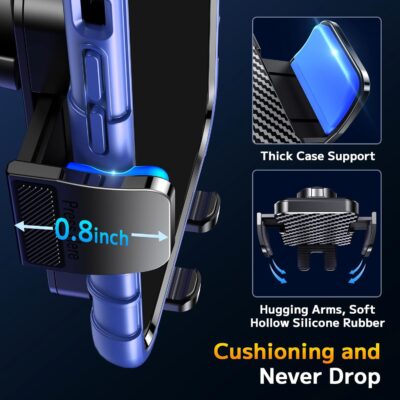 Phone Holders for your Car [Long Flexible Neck] Car Phone Mount [Anti-Shake Stabilizer] Cell Phone Holder Car for Dashboard Windshield Automotive Accessories Fit for iPhone Android Smartphone - Image 6