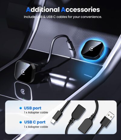 Teeran Wireless CarPlay Adapter for iPhone (2026 Upgraded), Mini Plug & Play for Cars with Factory Wired Apple CarPlay, Fast & Stable Connection, Easy Setup, Wide Vehicle Compatibility USB & USB C﻿ - Image 9