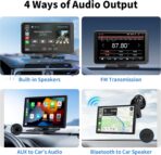 CarPlay Screen for Car, 9'' Wireless CarPlay & Android Auto - Smart Portable Touchscreen with Bluetooth/FM, Mirror Link, Voice Control, GPS Navigation, Hands-Free Calling, Plug & Play Car Play Screen - Image 5