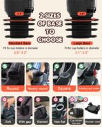 SEVEN SPARTA Car Seat Tray for Kids Toddler Travel with Soft Rubber Base, Rotatable and Removable Cup Holder Snack Tray for Food Color and Play for Family Road Trip Essentials (1, Standard Base) - Image 2