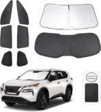 TINGLU Window Shades for Nissan Rogue 2021-2025 2026(NOT for Rogue Sport) Accessories Car Side Full Windows Cover Camping Rear Triangular Windshield Sun Shade Sun UV Rays Privacy Protection 8PCS