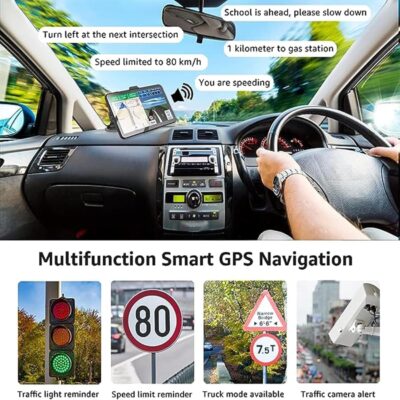GPS Navigation for Car Truck - Navigation System 7 Inches Touchscreen Navigator with 2026 US/CA/MX Maps, Free Lifetime Updates for RV, Voice Guidance, Speed & Traffic Alerts, Custom Truck Routing - Image 5