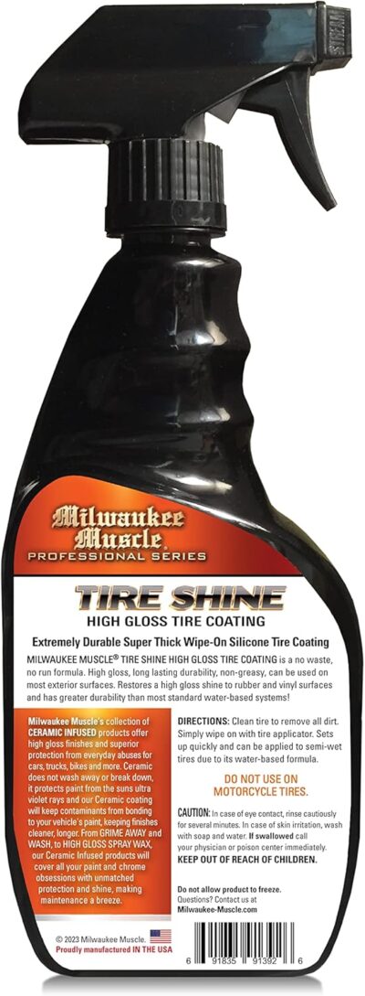 Tire Shine 22oz Spray - High Gloss Tire Coating - High Gloss Finish for Rubber and Vinyl - Image 2