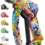 Short Pressure Washer Gun, High Pressure Washer Gun 4000 PSI M22-14mm & 3/8" Connect Car Accessories Car Washing Gun Car Detailing Kit with 5 Spray Nozzle, 1/4" Quick Connector Coupler for Foam Cannon